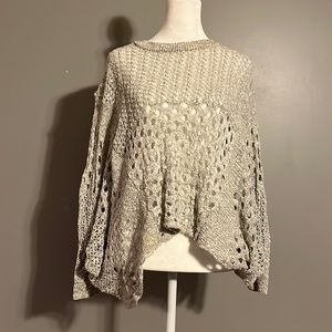 Express Heather Gray/White Sweater, Size XS/S